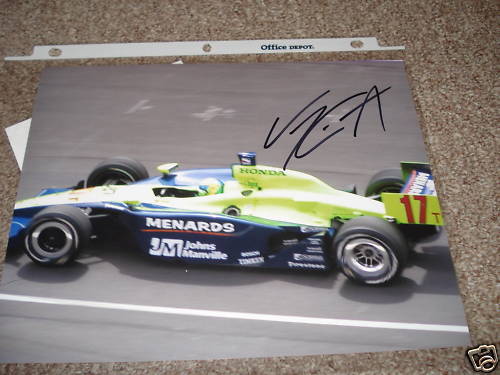 Vitor Meira Indy Formula Racing Auto Signed 8x10 Photo Poster painting