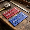28Pcs Upgrade Nut and Bolt Thread Checker Includes 14 Imperial and 14 Metric Threads Wall-Mountable Bolt Size Finder with 304 Stainless Steel Pins for Screw Nut Bolt Size Finder Classification