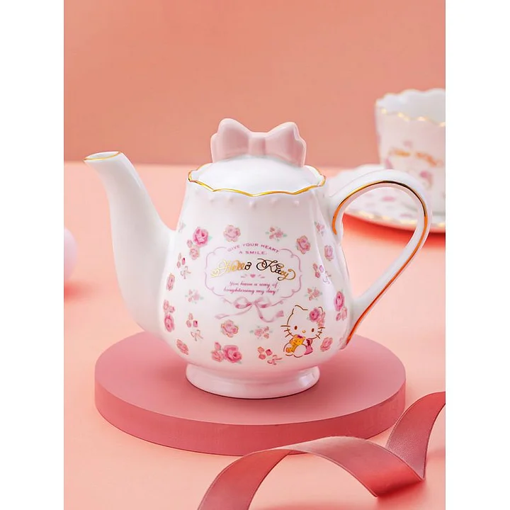 Hello Kitty Tea Kettle Tea Set For Adults Sanrio Hello Kitty