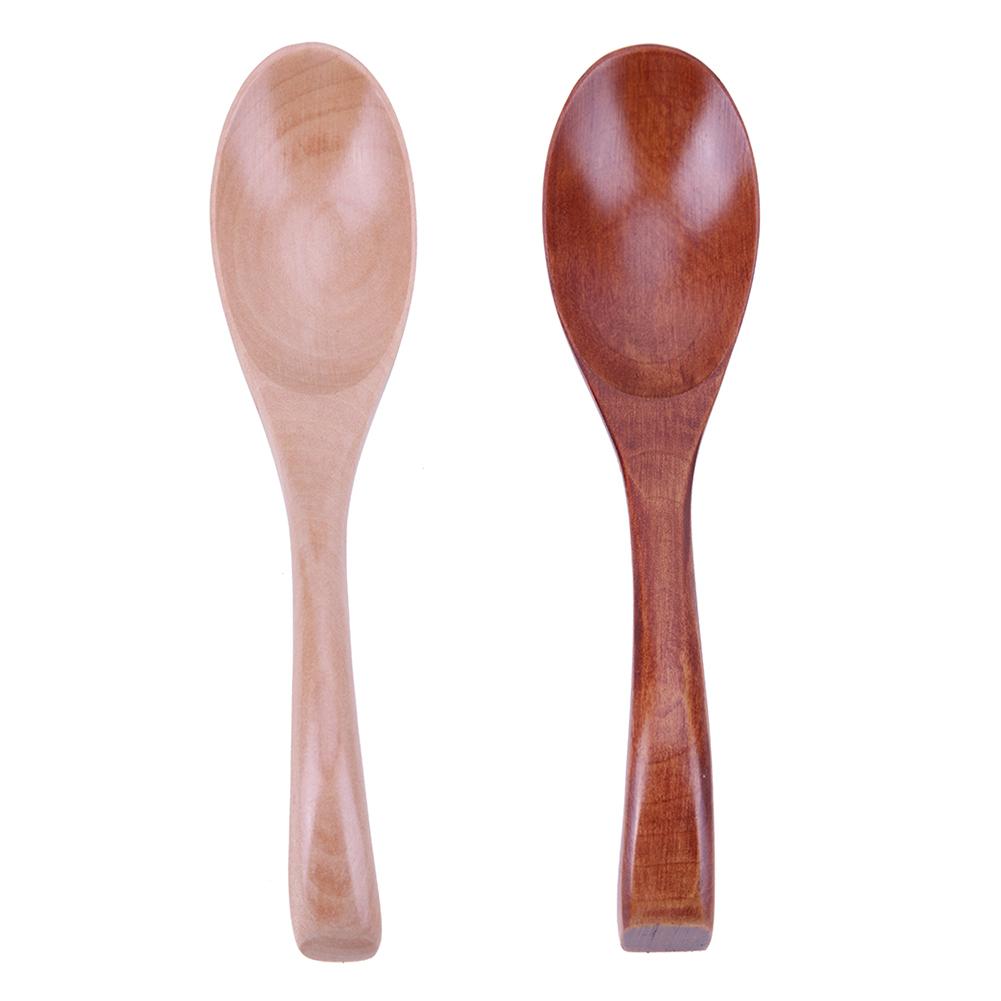 

1pc Wooden Spoon Creative Lacquer Tableware Porridge Soup Spoon, Brown, 501 Original