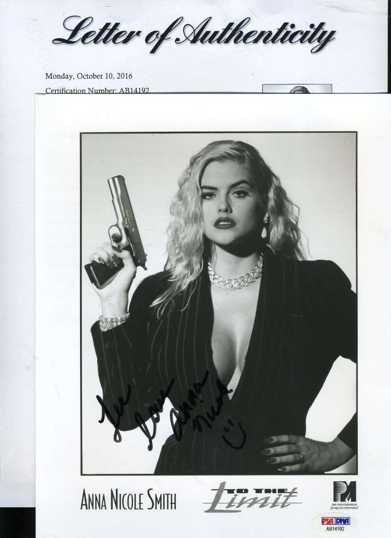 Anna Nicole Smith Hand Signed Psa Dna Coa 8x10 Photo Poster painting Autographed Authentic