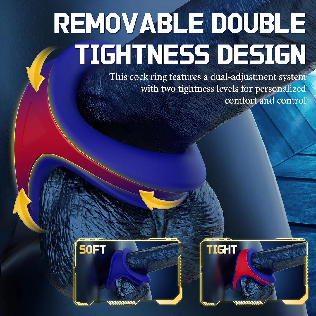 Velcor &ndash; Adjustable Dual-ring Silicone Cock Ring | Stretchable Silicone Design For More Controlled Performance