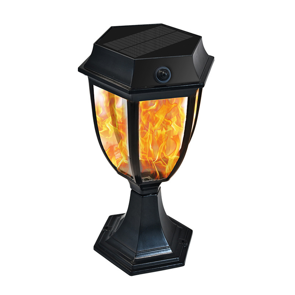 

Solar Hexagonal Flame Column Head Lamp Waterproof Staircase Headlight Decor, 501 Original