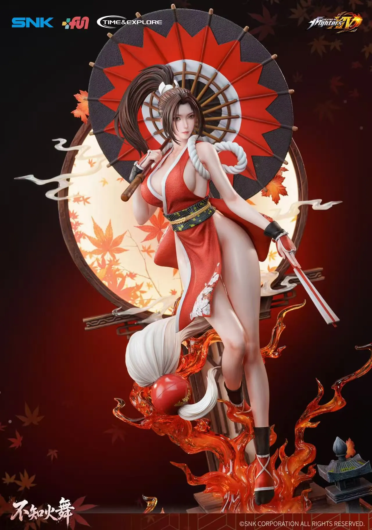 TIME EXPLORE - The King of Fighters XIV Mai Shiranui 1/4 Scale Statue (Licensed)-