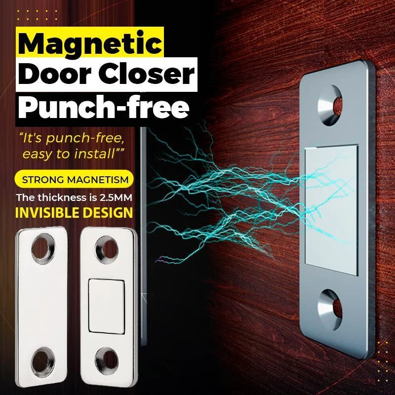 Punch-free Magnetic Door Closer