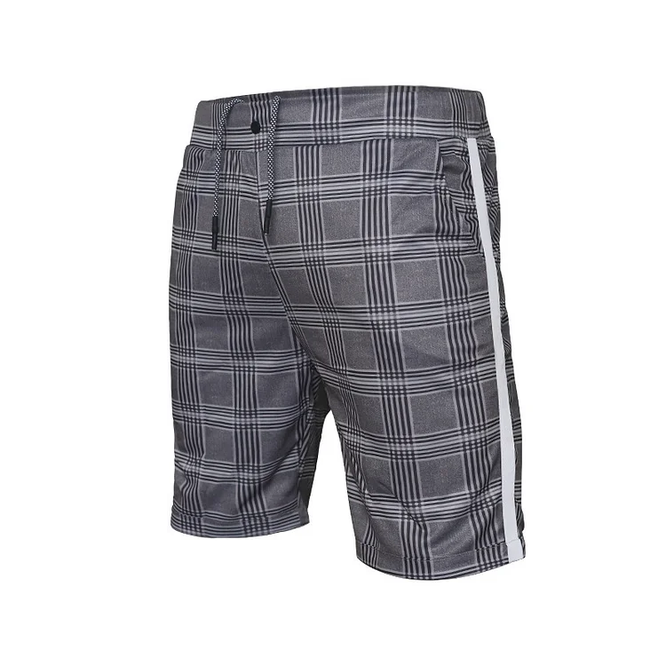 BrosWear Men's Plaid Resort Beach Pants