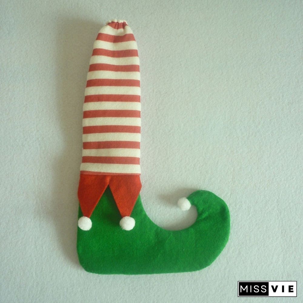 4Pcs/Set Elf Santa Chair Table Leg Covers Christmas Table Decoration Novelty