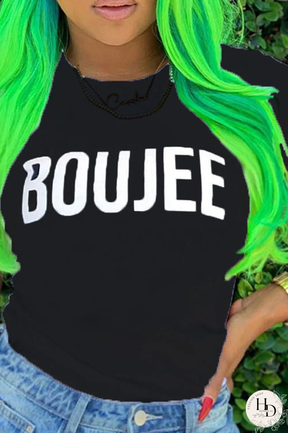 Black White Black colour Cotton O Neck Short Sleeve Letter Print Tops