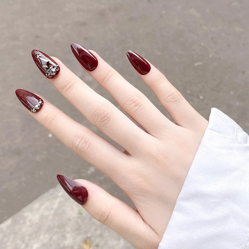 24pcs/set Press on Nail Tips Acrylic 10 Sizes Flower Design Fake Nails Art Full Cover French False Nail Art Tips Artifical Nails-Nail Inspo