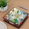 Wooden DIY Lily Butterfly Diamond Painting Kit Note Box with 160 Papers Gifts