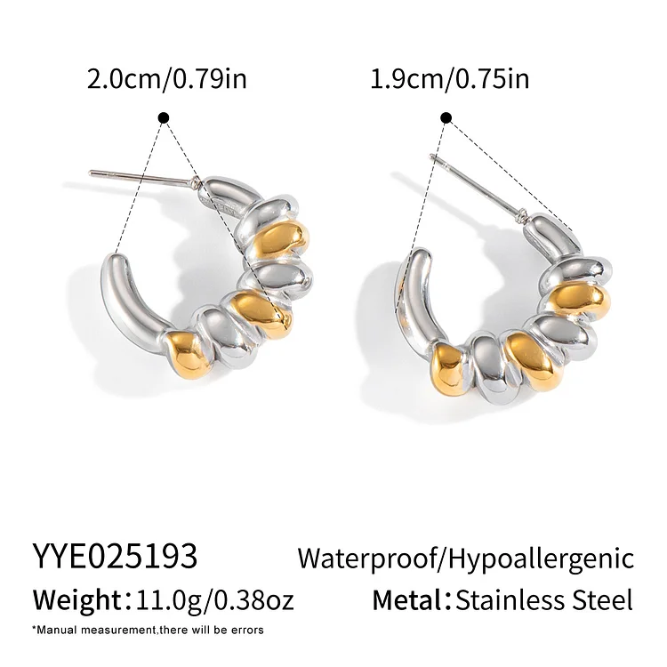 Contrast Color Twist Earrings