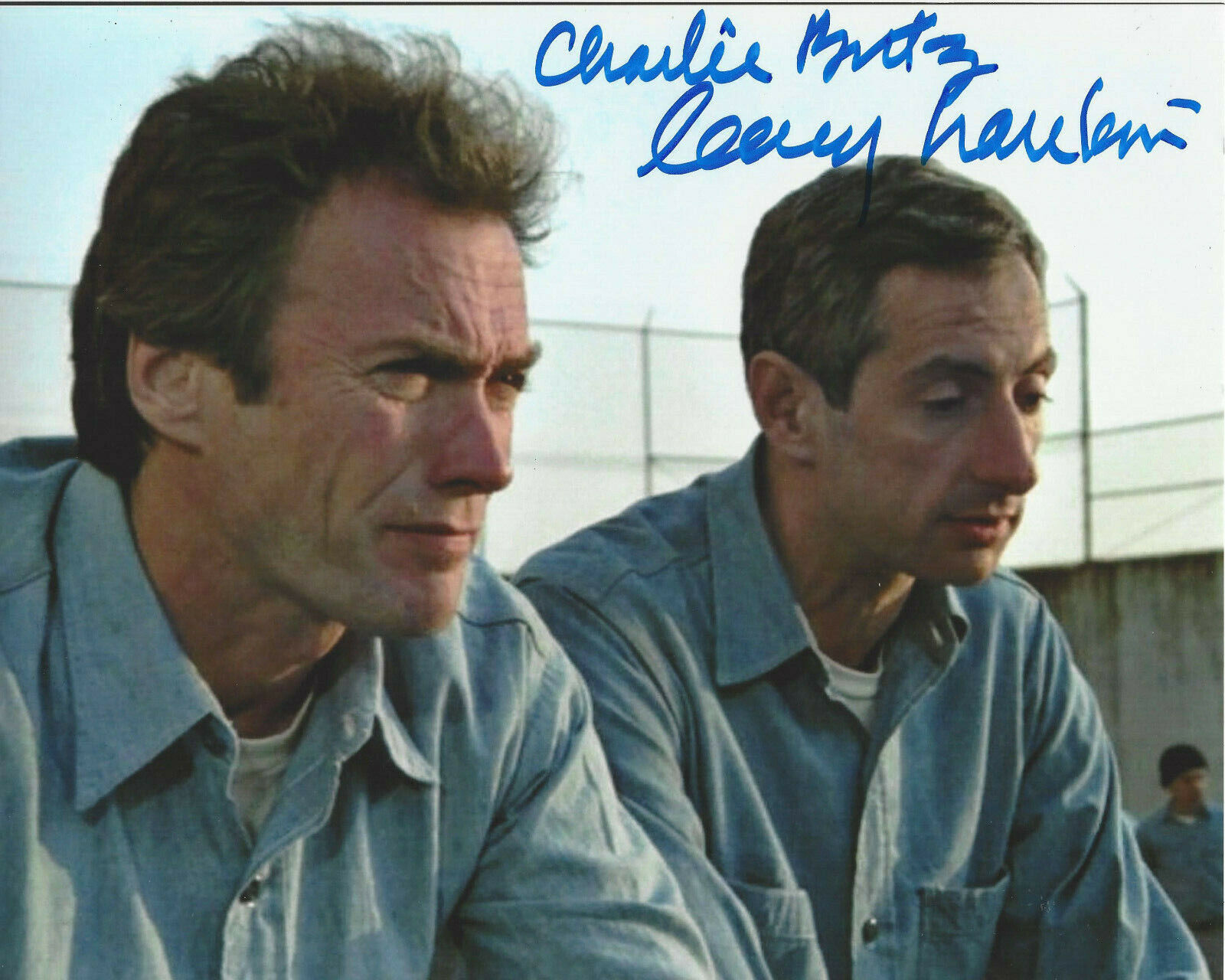 LARRY HANKIN SIGNED 'ESCAPE FROM ALCATRAZ' 8x10 MOVIE Photo Poster painting C w/COA ACTOR PROOF