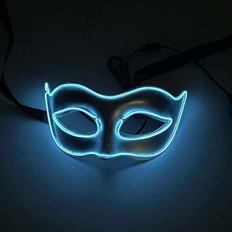 Led Glow Half Face Prom Mask