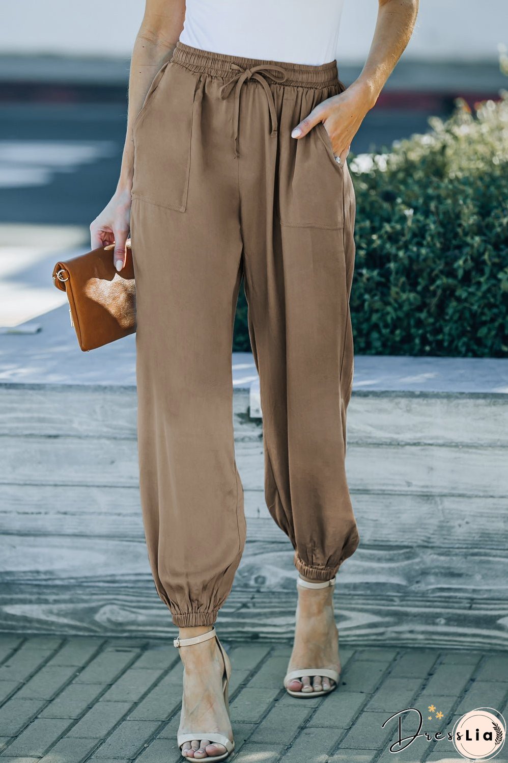 Drawstring Waist Joggers with Pockets