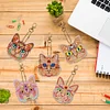 >SALE<5pcs DIY Rhinestone Pendant Handmade Bag Pendant Keyring Jewelry (Fairy Cats)
