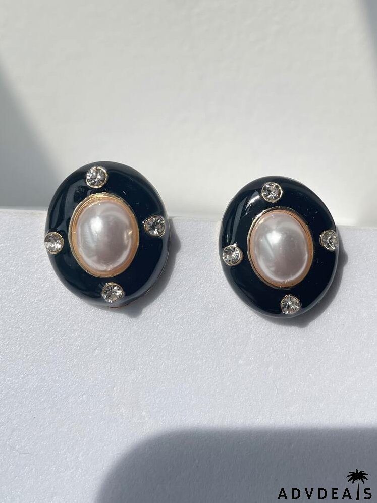 Faux Pearl Stud Earrings