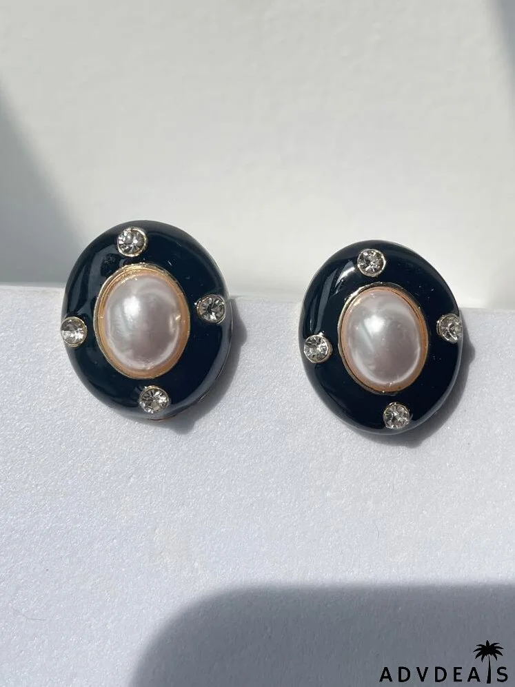 Faux Pearl Stud Earrings