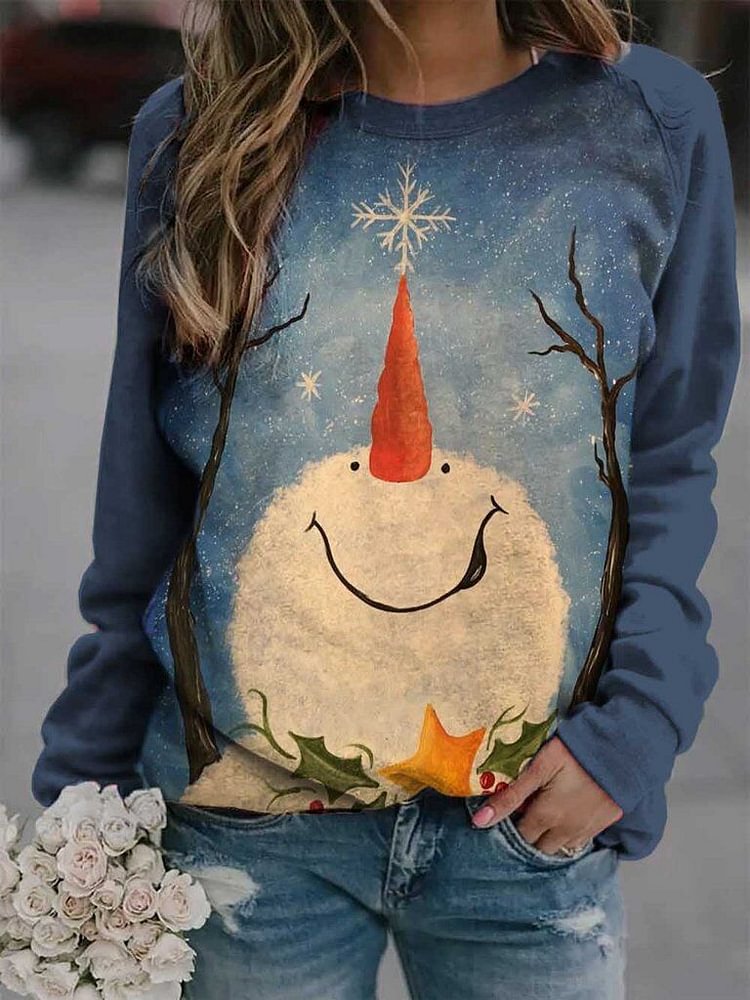 Long-sleeved Personalized Printed Loose Sweatshirt-luchamp:luchamp