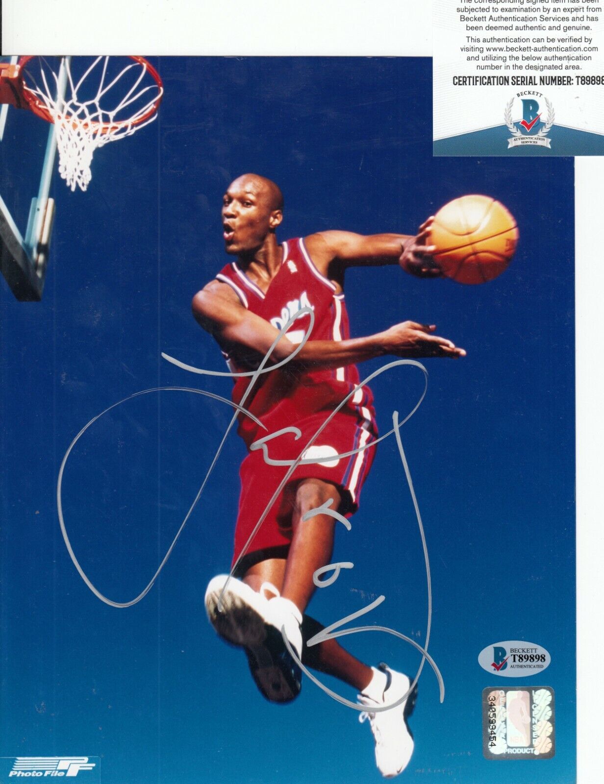 LAMAR ODOM signed (LOS ANGELES CLIPPERS) NBA 8X10 Photo Poster painting BECKETT BAS T89898