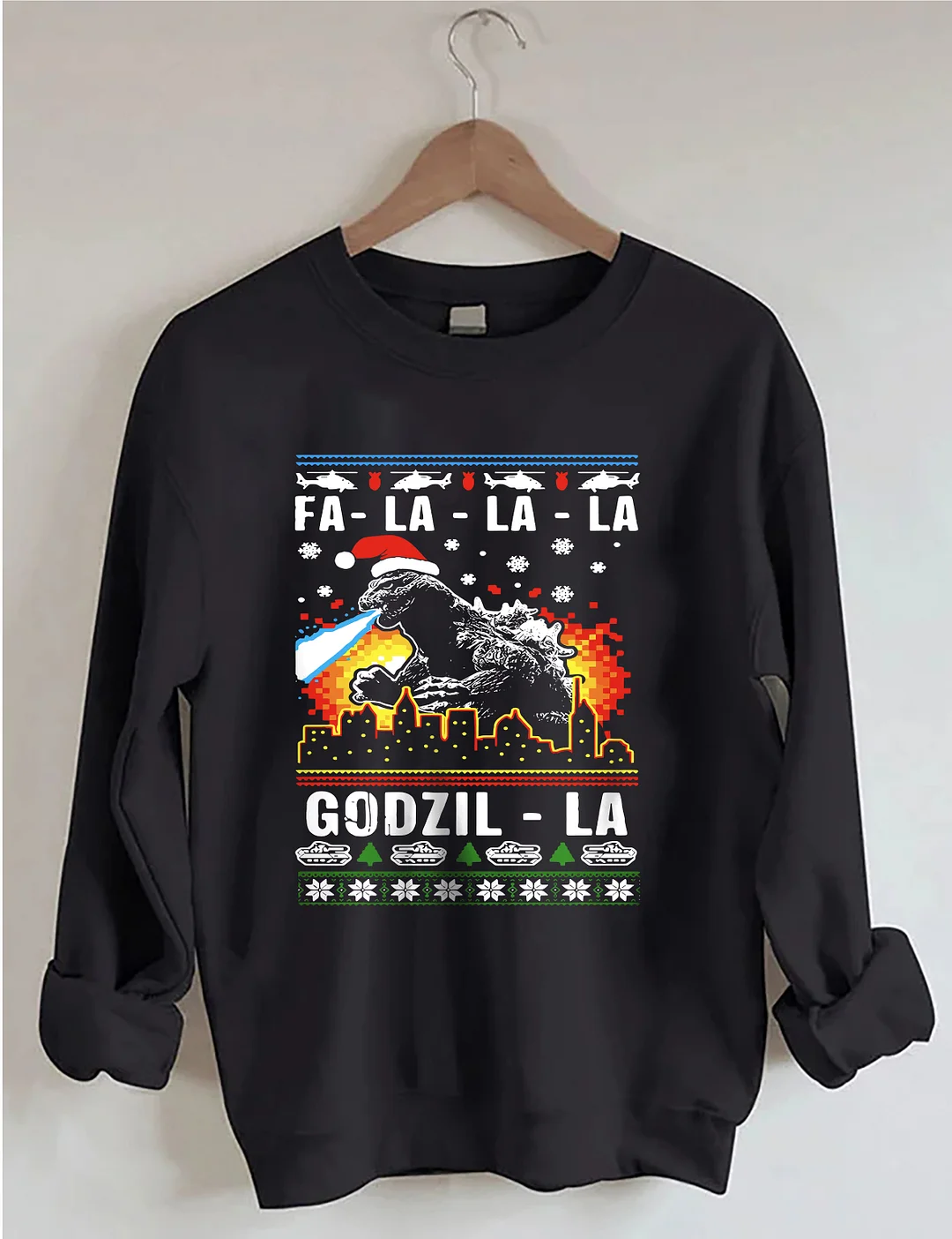 Funny Godzilla Ugly Christmas Sweatshirt