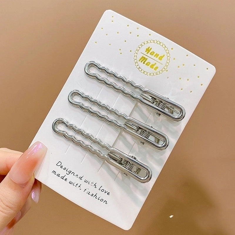 Y2g Hairpin Metal Sweet Cool Bangs Hairpin Makeup Hair Accessories Forehead Broken Hairpin Simple Clip New Female