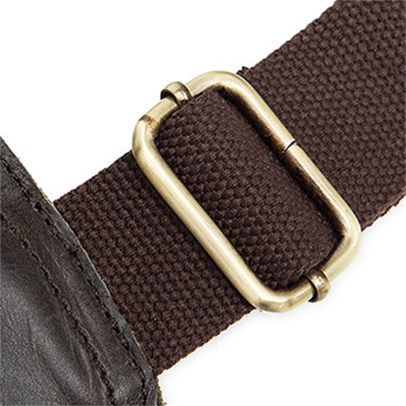 Irregular Design Men's Chest Bag Leather Solid Color Shoulder Bag Crossbody Bag