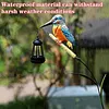 Solar Powered Kingfisher Garden Stake Lantern Outdoor Warm LED Decor