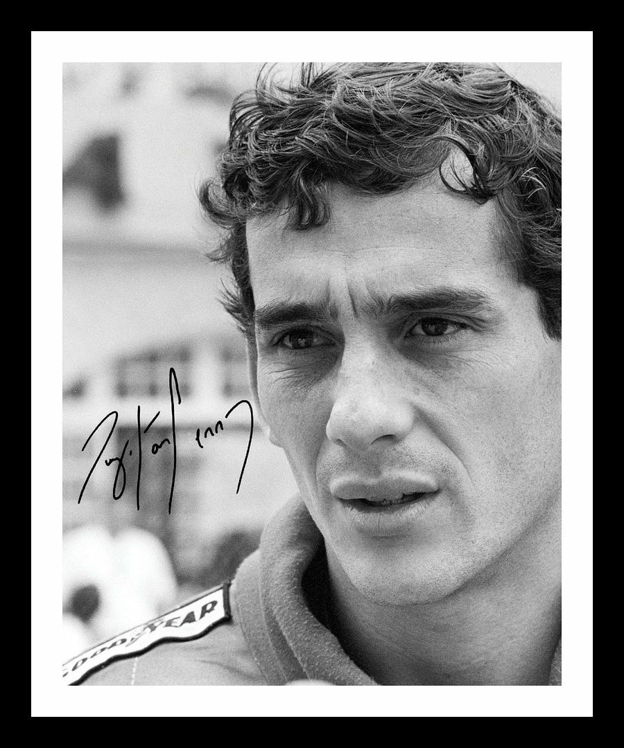 Ayrton Senna Autograph Signed & Framed Photo Poster painting