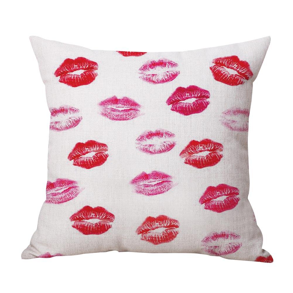 

Lip Peach Sofa Waist Cushion Cover Throw Pillow Case Home Decor Valentine, 501 Original