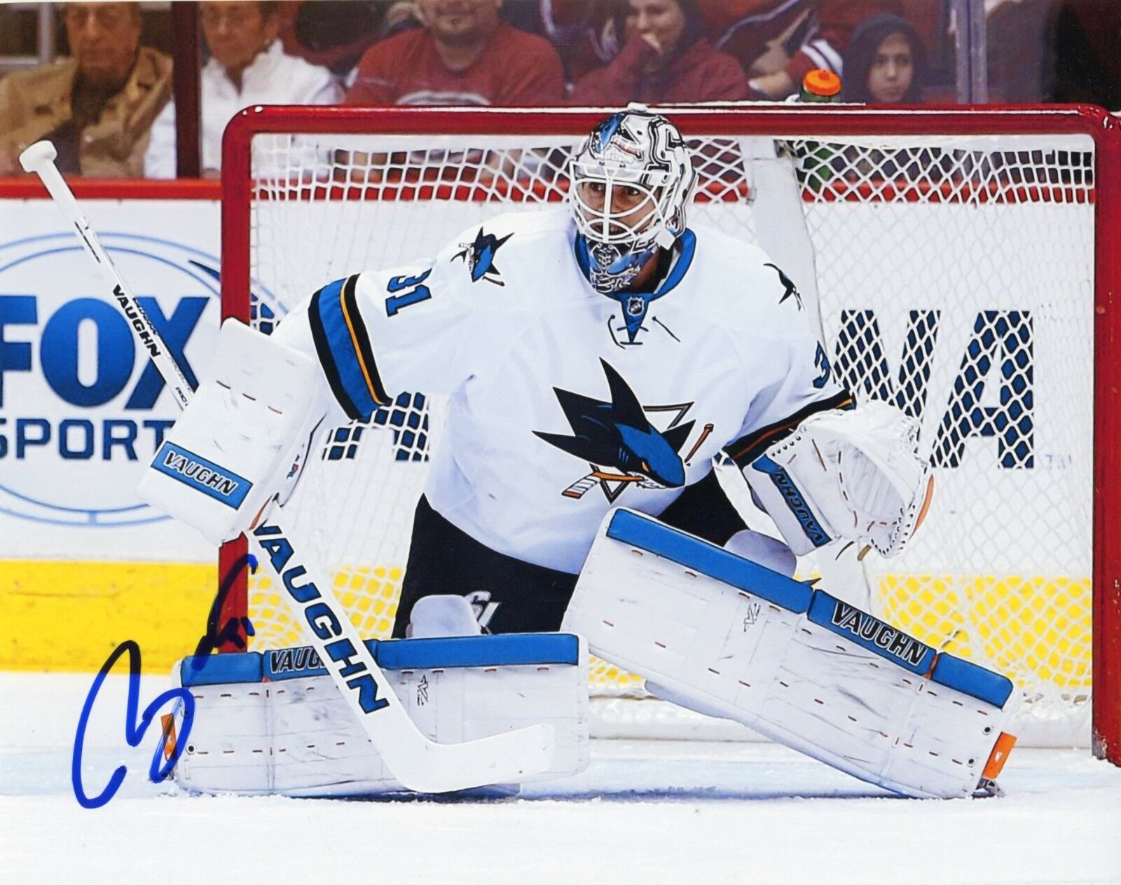 ~~ MARTIN JONES Authentic Hand-Signed San Jose Sharks Goalie