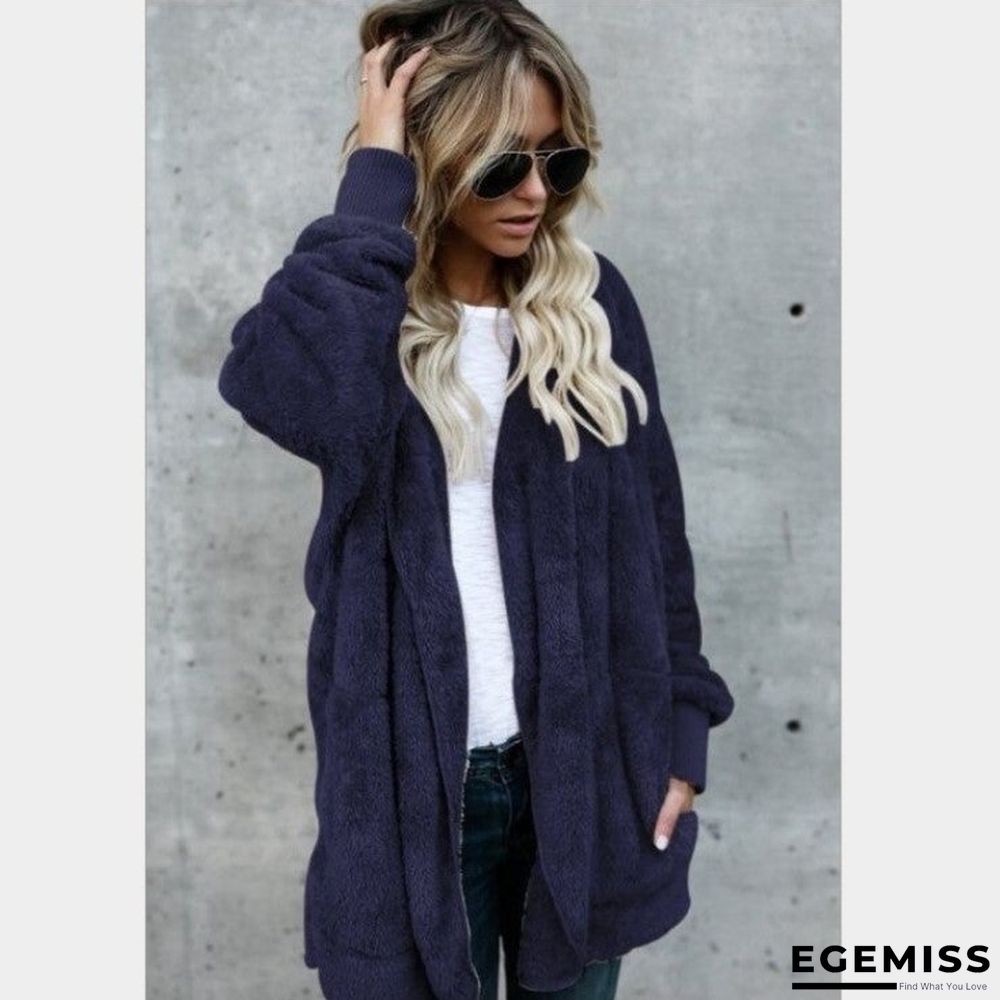 Casual Warm Plush Mid-Length Coat | EGEMISS