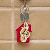 5pcs DIY Full Drill Diamond Paintng Special-shaped Musical Notes Key Chains