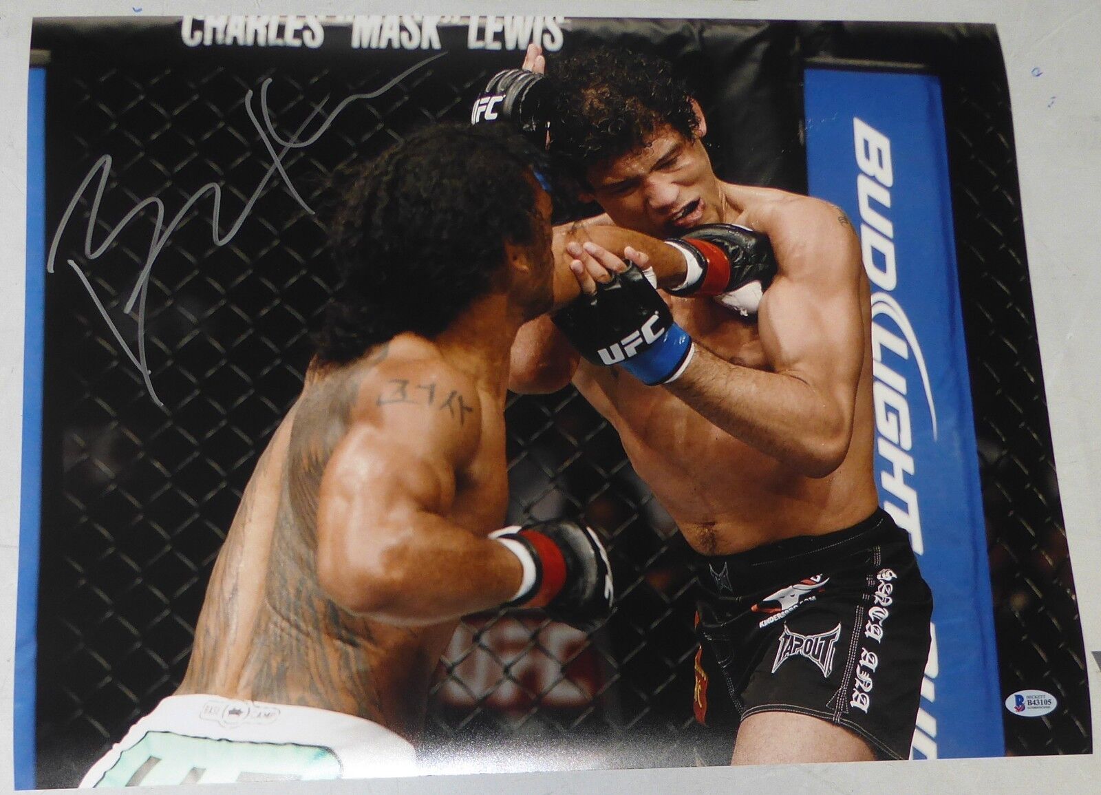 Benson Henderson Signed UFC 16x20 Photo Poster painting BAS Beckett COA Fox 7 Picture Autograph