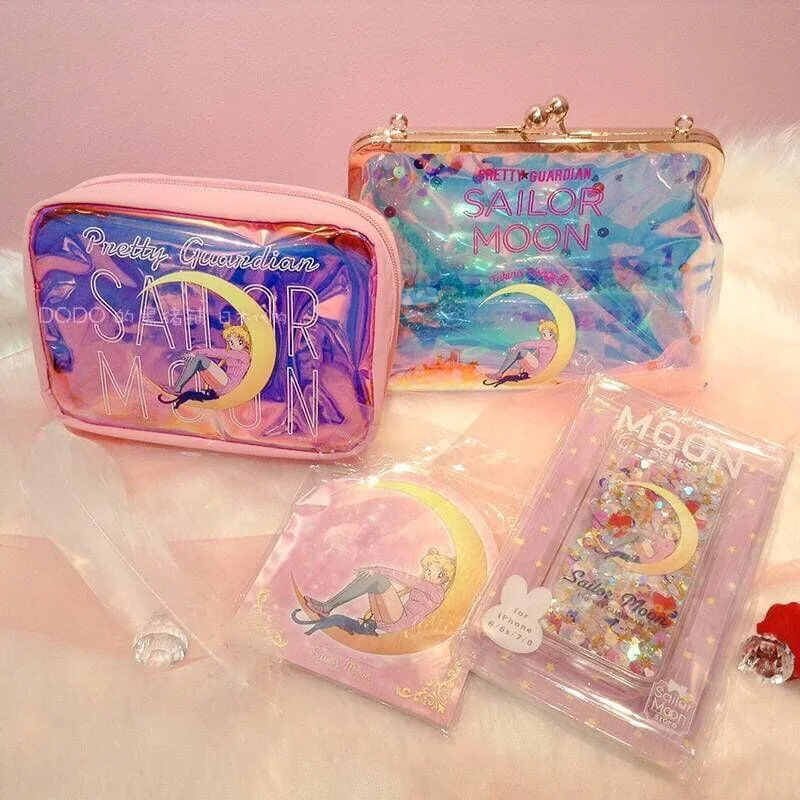 Pastel Sailor Moon Hologram Cross Body Bag/Makeup Bag SP14016