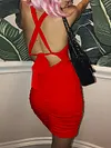 Solid Color Sleeveless Mini Dress
