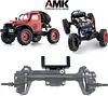 AMK FCX24 Front Axle Servo Mount for 1/24 FMS FCX24 Power Wagon Upgrades Parts DIY 1/24 Replaces Accessory Spare Parts (Silver)