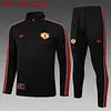 Joyfball 2025/2026 Manchester United Half-Pull Training Suit Black Retro version Football Shirt 1:1 Thai Quality