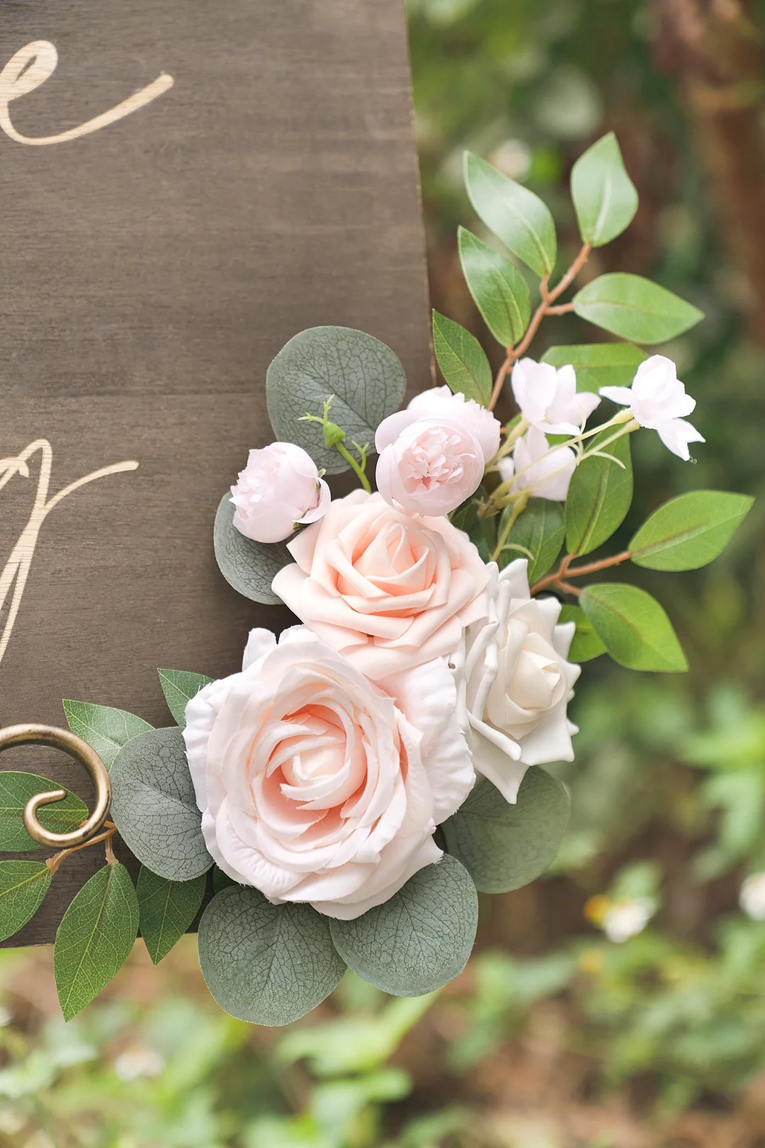 Flower Sign Decor in Blush & Cream