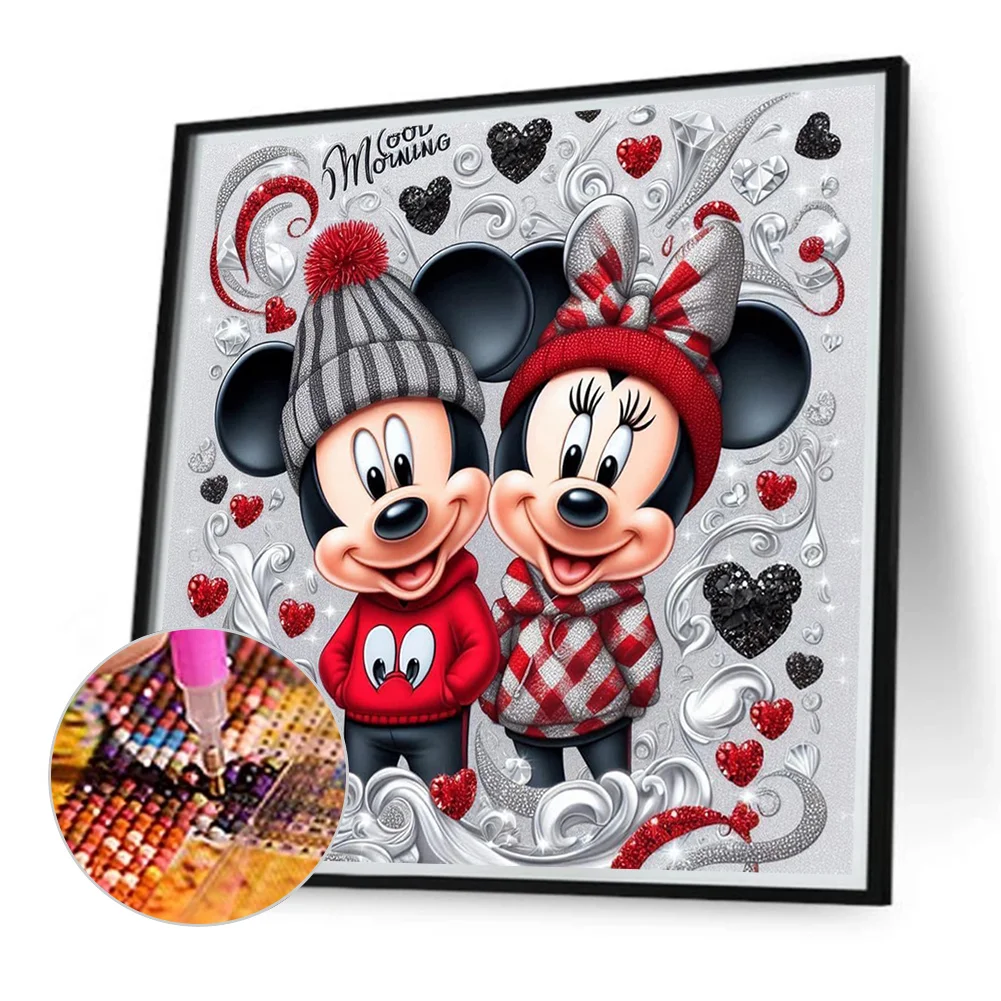 Diamond Painting - Full Round Drill - Mickey Minnie(Canvas|40*40cm)