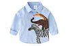 Kid Baby Boys Shirts Long Sleeve Fashion Cartoon Print Blouse