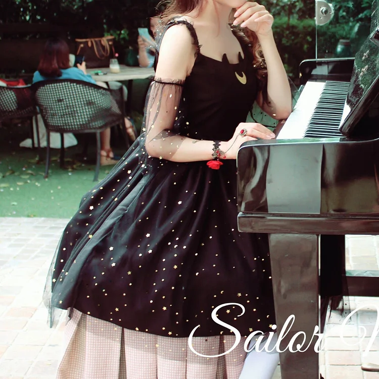 Black/White Sailor Moon Star Lolita Dress SP1710597