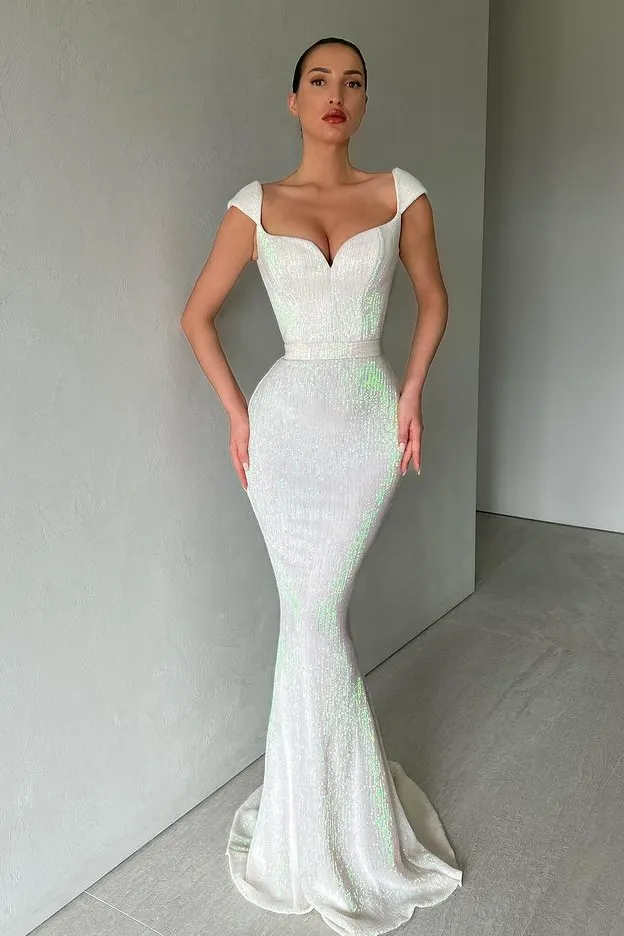 Cicinia Black Prom Dress Long Sequins Mermaid One Shoulder Evening Gown main image 0