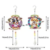 2pcs DIY Diamond Painting Dog Wind Chimes Crystal Window Suncatcher Craft Set Birthday Gifts Home Garden Decor