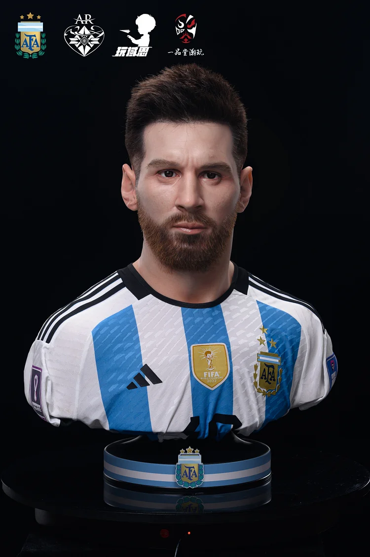 Pre-order AR Studio X WanYuSi Studio Licensed World Cup Argentina National Team  Lionel Messi 1/1 Bust 