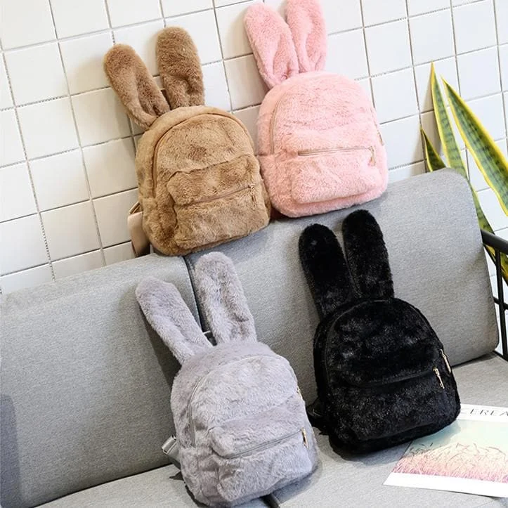Plush Fluffy Bunny Rabbit Backpack SP13369
