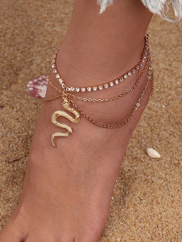 Vacation Snake Layered Anklets Accessories