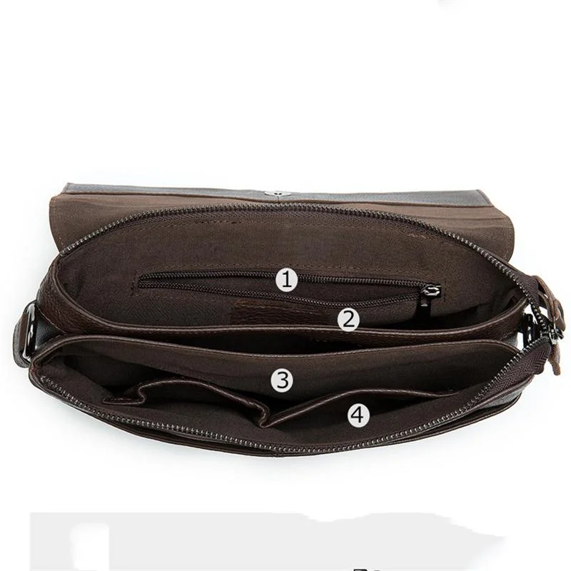 Business Multipurpose Casual Handbags Soft Leather Shoulder Bags