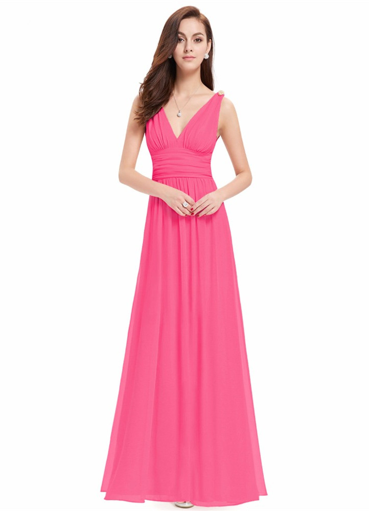Bellasprom VNeck Prom Dress Long Sleeveless Evening Party Gowns Chiffon