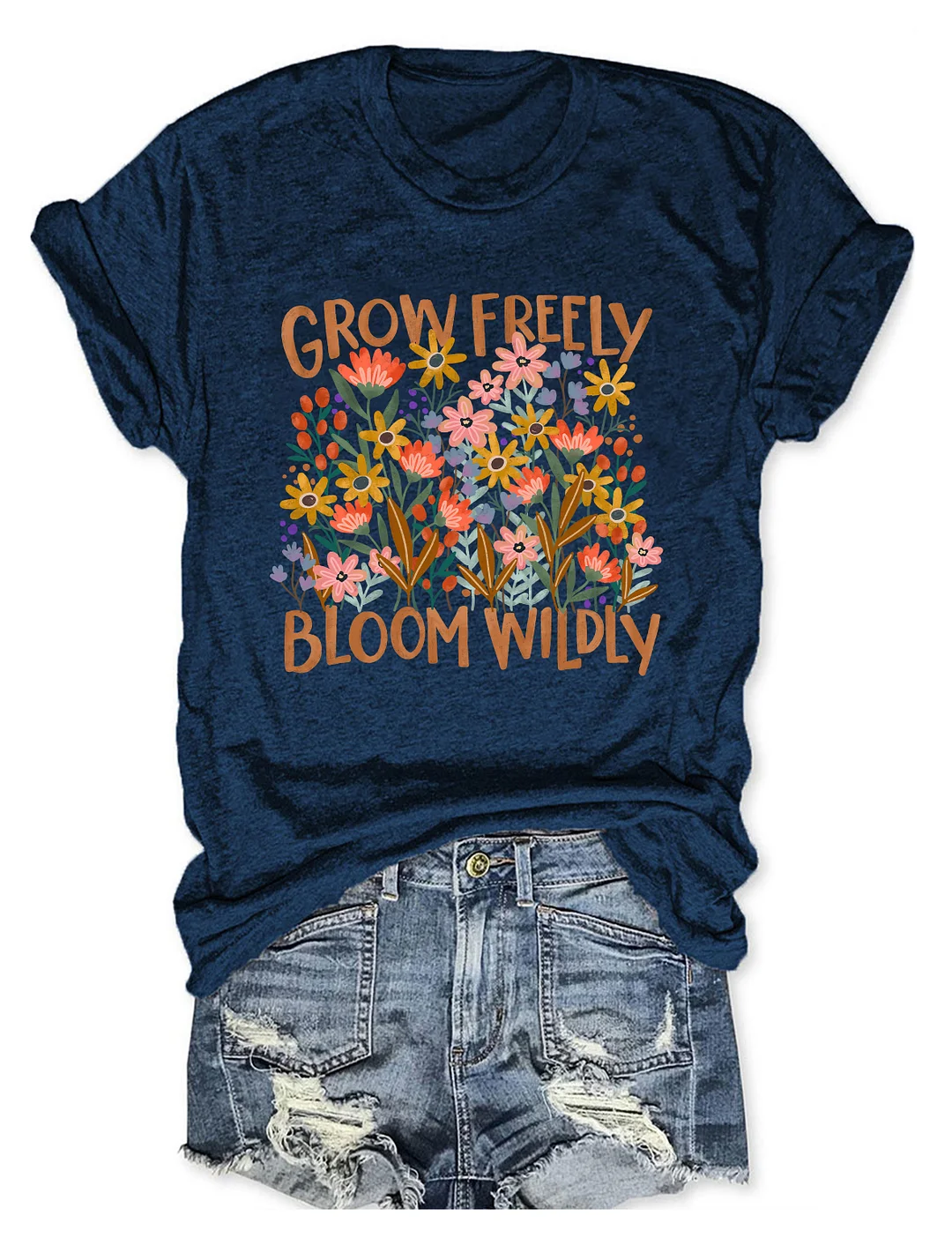 Grow Freely Boho Floral T-shirt