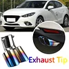 Car Exhaust Muffler Tip Dual Outlet Car Oval Rear Exhaust Car Modification Parts
